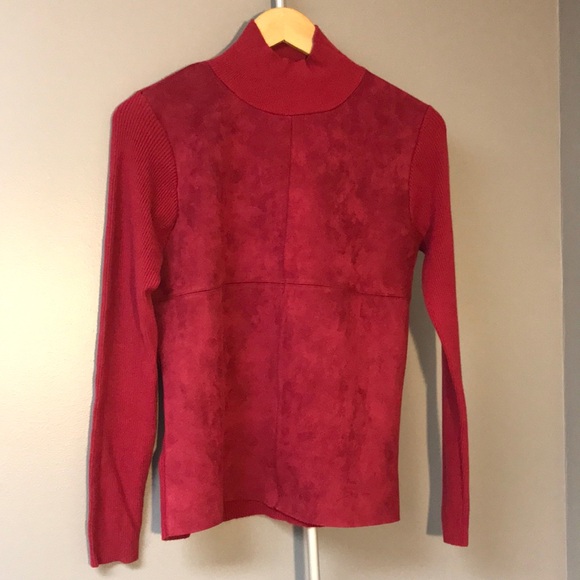 Siani Milano Mixed Material Turtle Neck - Picture 1 of 9